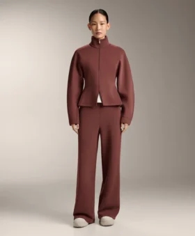 Pantaloni a vita alta a costine con modal Soft Touch