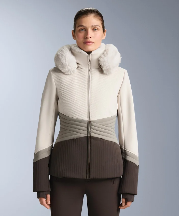 Giacca da sci Primaloft® color block super aderente e resistente all’acqua Giacca da sci Primaloft® color block super aderente e resistente all’acqua