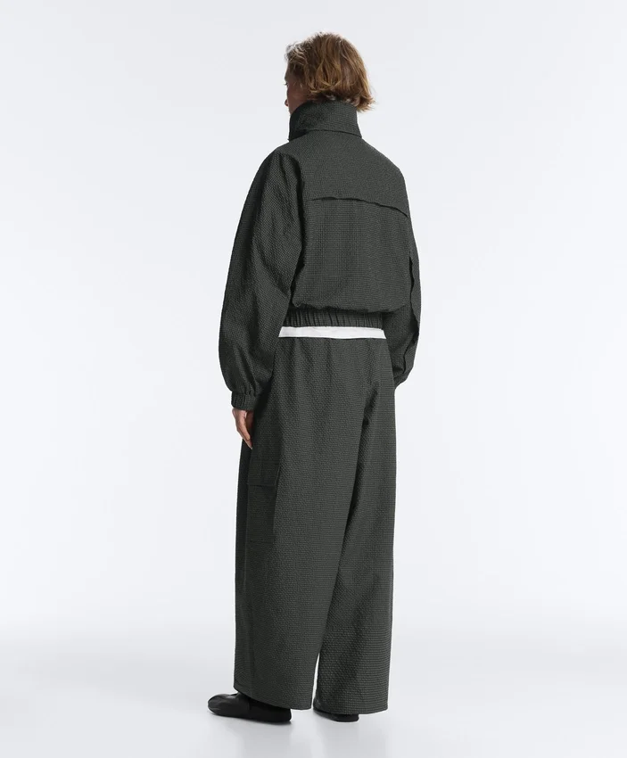 Giacca da training in nylon a quadri idrorepellente Giacca da training in nylon a quadri idrorepellente