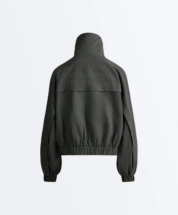 Giacca da training in nylon a quadri idrorepellente Giacca da training in nylon a quadri idrorepellente
