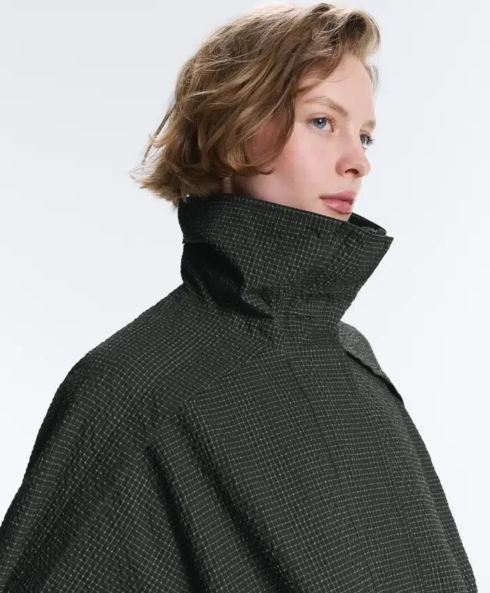 Giacca da training in nylon a quadri idrorepellente Giacca da training in nylon a quadri idrorepellente