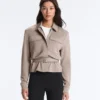 Giacca dritta con cintura e modal Soft Touch Giacca dritta con cintura e modal Soft Touch