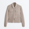 Giacca dritta con cintura e modal Soft Touch Giacca dritta con cintura e modal Soft Touch