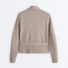 Giacca dritta con cintura e modal Soft Touch Giacca dritta con cintura e modal Soft Touch
