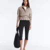 Giacca dritta con cintura e modal Soft Touch Giacca dritta con cintura e modal Soft Touch