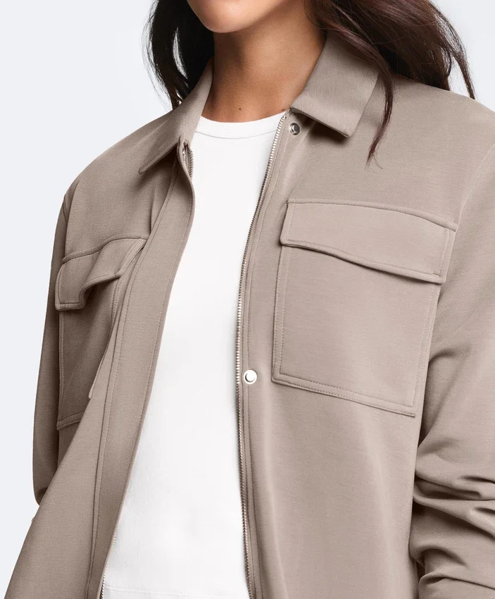Giacca dritta con cintura e modal Soft Touch Giacca dritta con cintura e modal Soft Touch