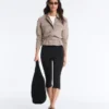 Giacca dritta con cintura e modal Soft Touch Giacca dritta con cintura e modal Soft Touch