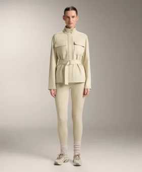 Giacca effetto neoprene con cintura