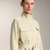 Giacca effetto neoprene con cintura Giacca effetto neoprene con cintura