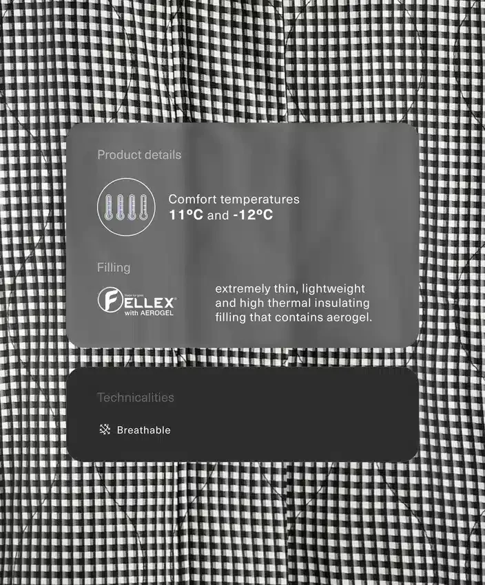 Giacca imbottita Fellex® Aerogel Gingham Giacca imbottita Fellex® Aerogel Gingham