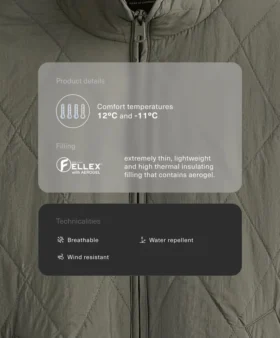 Giacca imbottita idrorepellente in Fellex® Aerogel