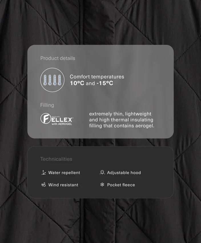 Giacca imbottita idrorepellente in Fellex® Aerogel Giacca imbottita idrorepellente in Fellex® Aerogel