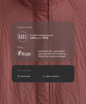 Giacca imbottita idrorepellente in Fellex® Aerogel