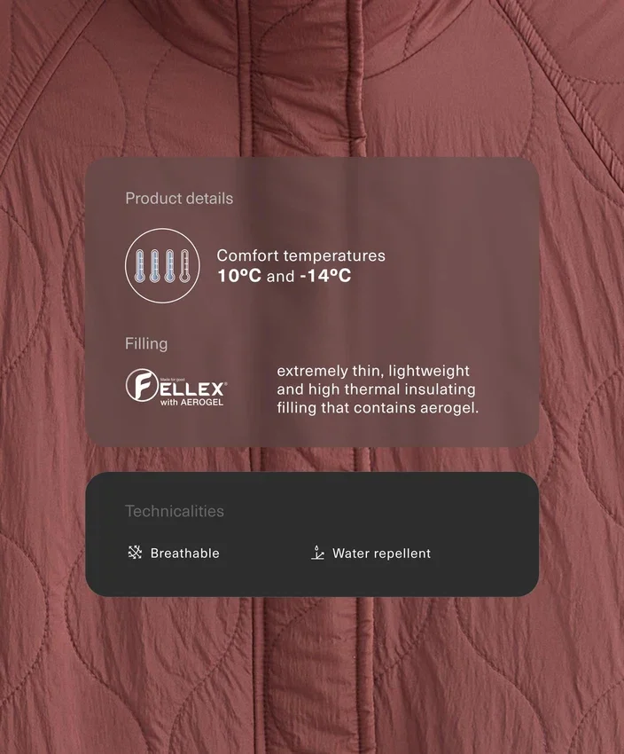 Giacca imbottita idrorepellente in Fellex® Aerogel Giacca imbottita idrorepellente in Fellex® Aerogel