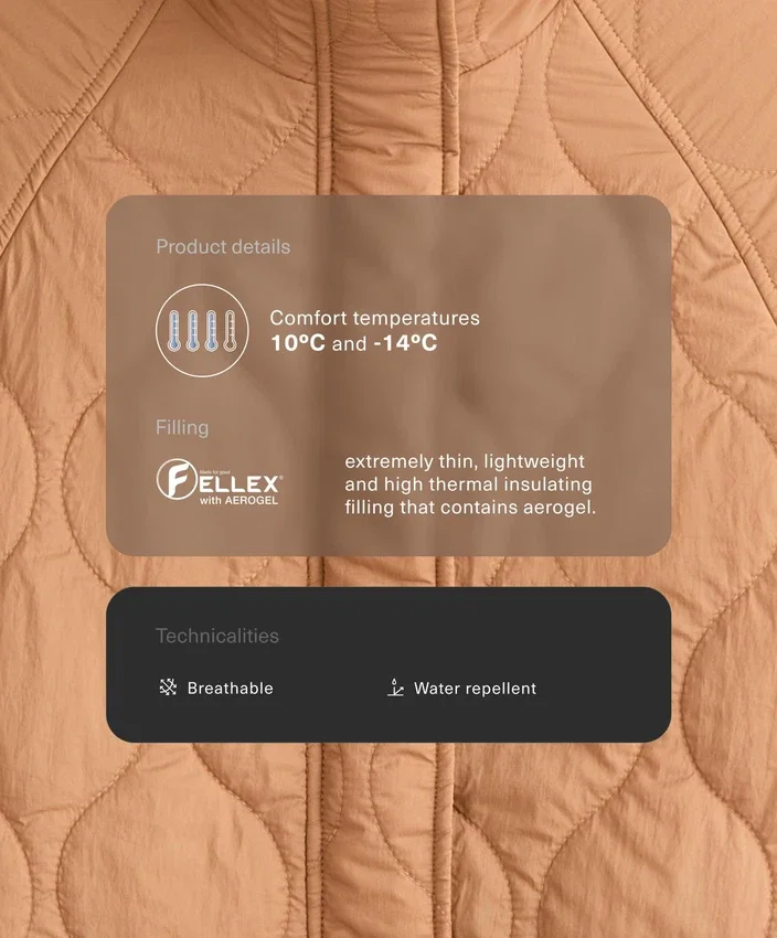 Giacca imbottita idrorepellente in Fellex® Aerogel Giacca imbottita idrorepellente in Fellex® Aerogel