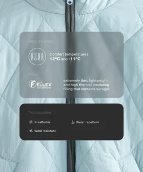 Giacca imbottita idrorepellente in Fellex® Aerogel
