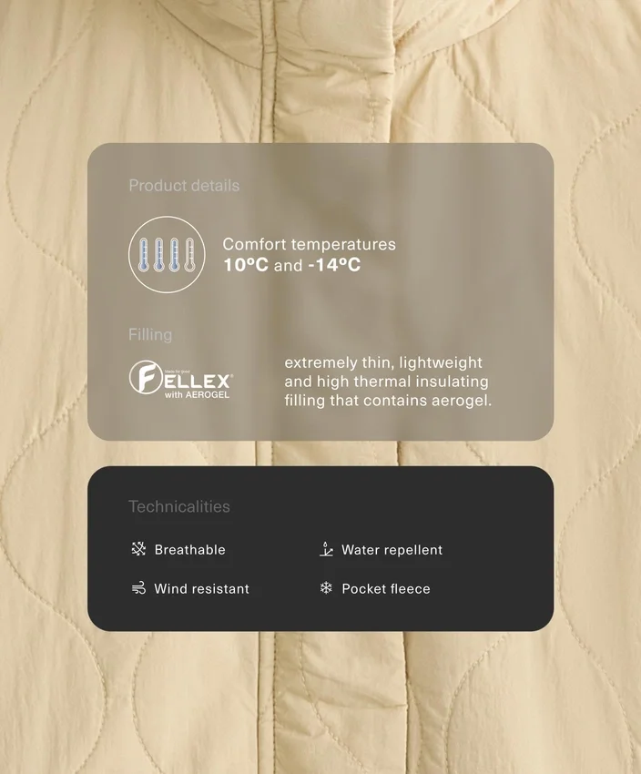 Giacca imbottita idrorepellente in Fellex® Aerogel Giacca imbottita idrorepellente in Fellex® Aerogel