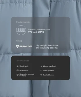 Giacca imbottita idrorepellente Primaloft®