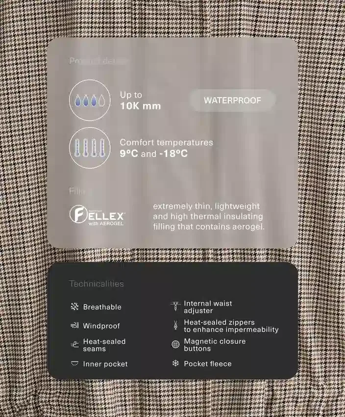 Giacca imbottita impermeabile Fellex® Aerogel 10K Giacca imbottita impermeabile Fellex® Aerogel 10K