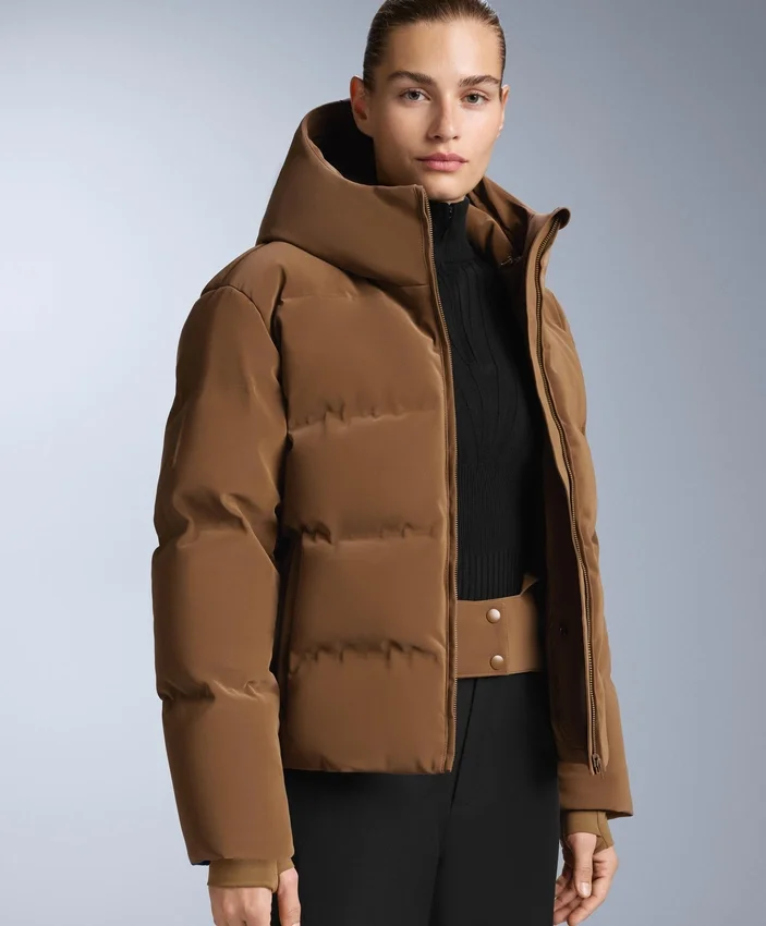 Giacca imbottita in raso 80% piumino e 20% piume Minardi Piume Ski idrorepellente Giacca imbottita in raso 80% piumino e 20% piume Minardi Piume Ski idrorepellente