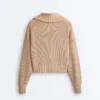 Giacca in maglia a costine Giacca in maglia a costine