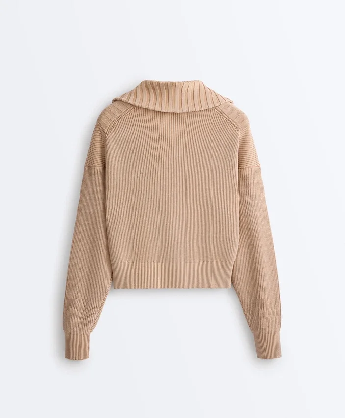 Giacca in maglia a costine Giacca in maglia a costine