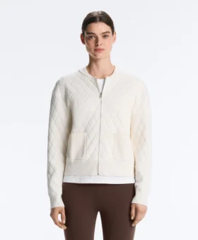 Giacca in maglia a rombi