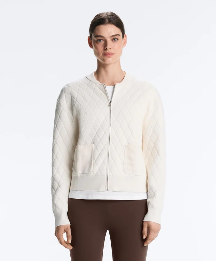 Giacca in maglia a rombi Giacca in maglia a rombi