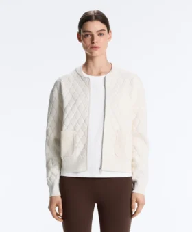 Giacca in maglia a rombi