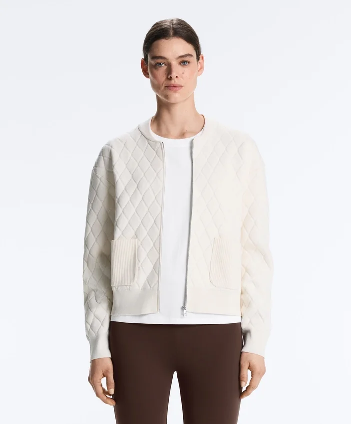 Giacca in maglia a rombi Giacca in maglia a rombi