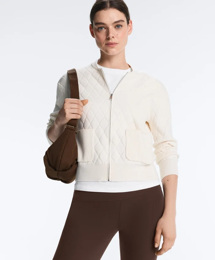 Giacca in maglia a rombi Giacca in maglia a rombi