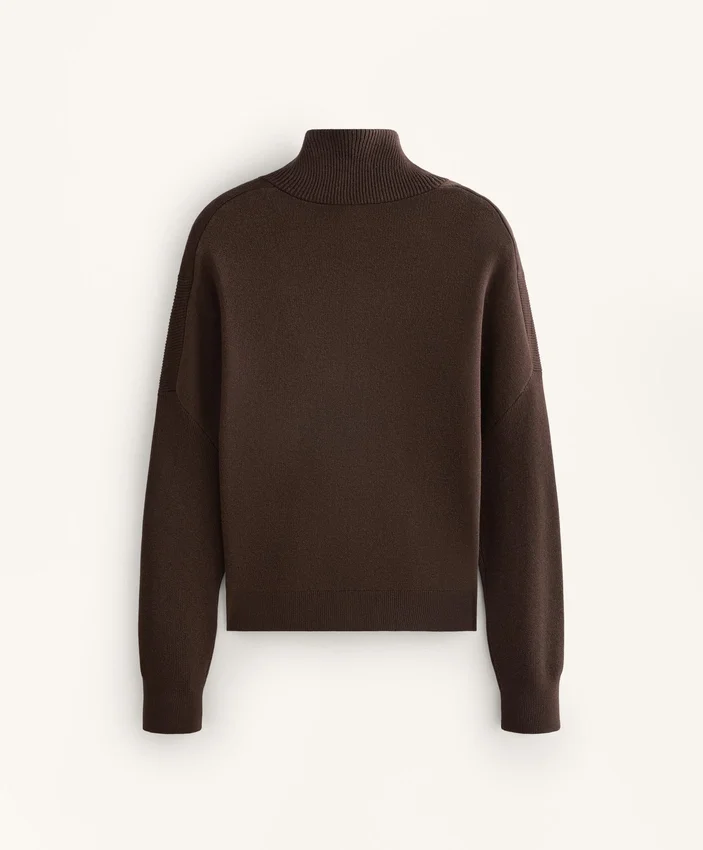 Giacca in maglia con collo a costine Giacca in maglia con collo a costine