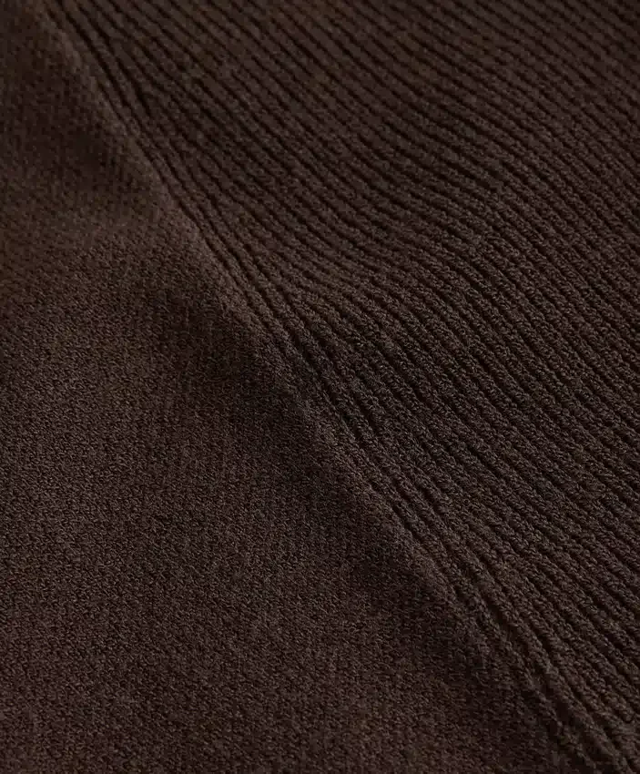 Giacca in maglia con collo a costine Giacca in maglia con collo a costine