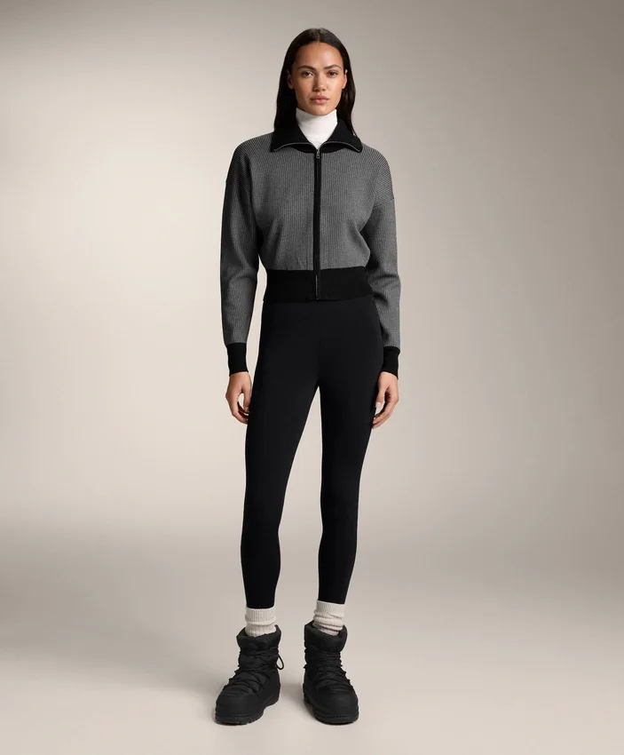 Giacca in maglia con stampa pied-de-poule Giacca in maglia con stampa pied-de-poule