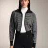 Giacca in maglia con stampa pied-de-poule Giacca in maglia con stampa pied-de-poule