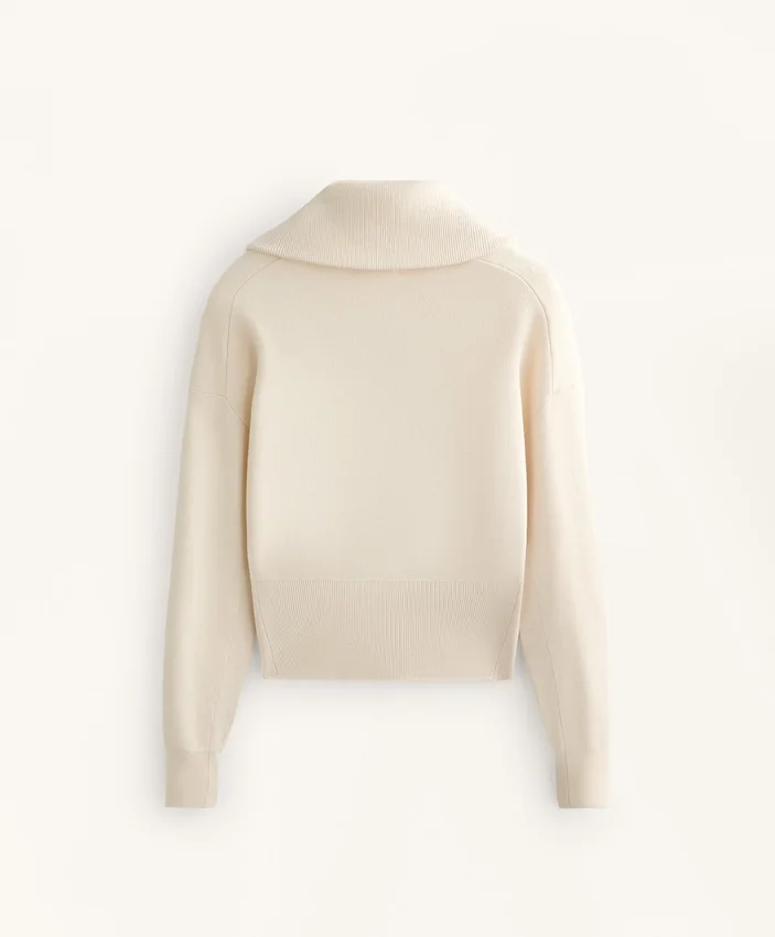 Giacca in maglia con zip a contrasto Giacca in maglia con zip a contrasto