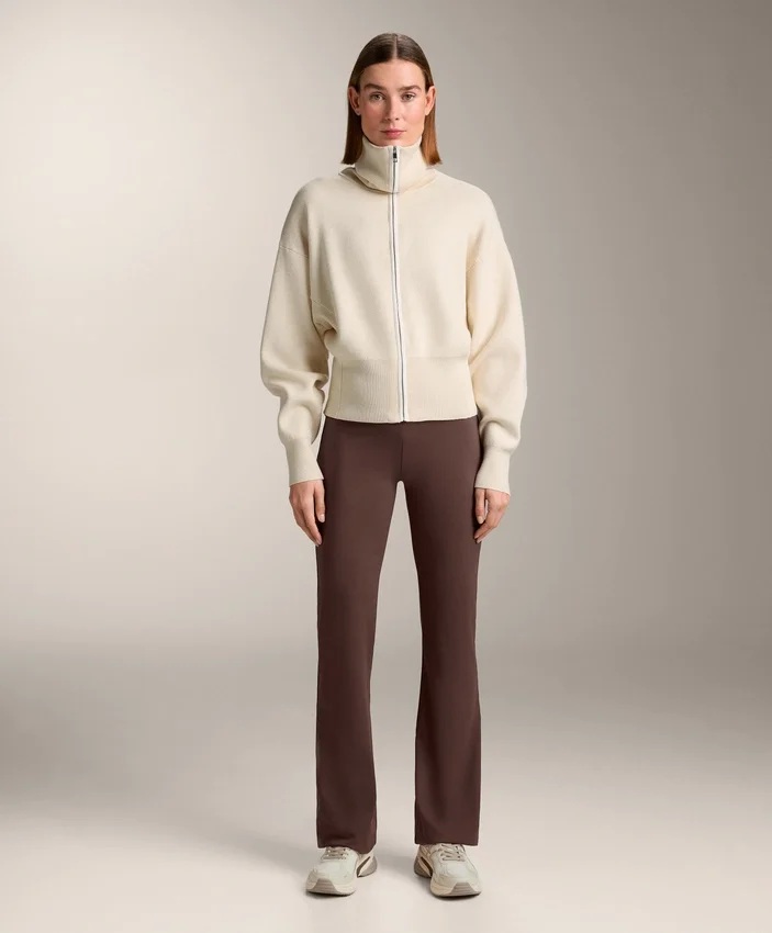 Giacca in maglia con zip a contrasto Giacca in maglia con zip a contrasto