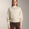 Giacca in maglia con zip a contrasto Giacca in maglia con zip a contrasto
