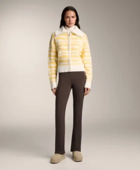 Giacca in maglia jacquard a righe