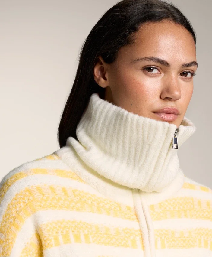 Giacca in maglia jacquard a righe Giacca in maglia jacquard a righe
