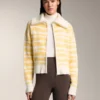 Giacca in maglia jacquard a righe Giacca in maglia jacquard a righe