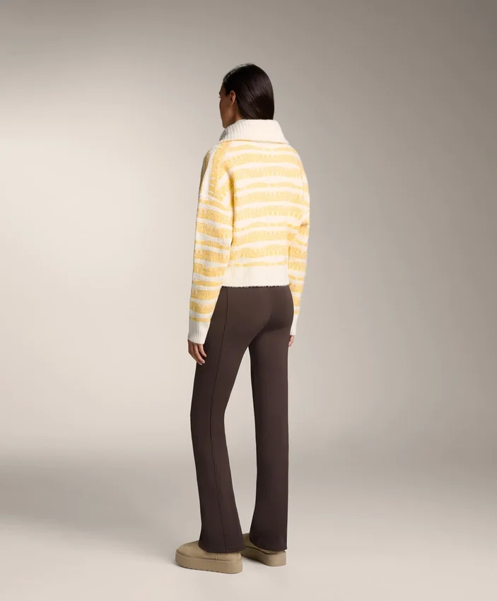 Giacca in maglia jacquard a righe Giacca in maglia jacquard a righe