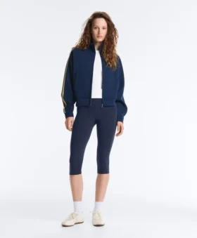 Giacca in twill con striscia laterale