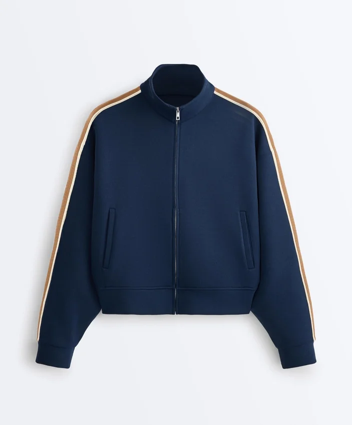 Giacca in twill con striscia laterale Giacca in twill con striscia laterale