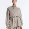 Giacca lunga a corsetto con cintura in modal Soft Touch Giacca lunga a corsetto con cintura in modal Soft Touch