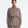 Giacca lunga a corsetto con cintura in modal Soft Touch Giacca lunga a corsetto con cintura in modal Soft Touch