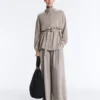 Giacca lunga a corsetto con cintura in modal Soft Touch Giacca lunga a corsetto con cintura in modal Soft Touch