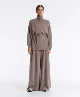 Giacca lunga a corsetto con cintura in modal Soft Touch