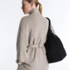 Giacca lunga a corsetto con cintura in modal Soft Touch Giacca lunga a corsetto con cintura in modal Soft Touch