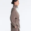 Giacca lunga a corsetto con cintura in modal Soft Touch Giacca lunga a corsetto con cintura in modal Soft Touch